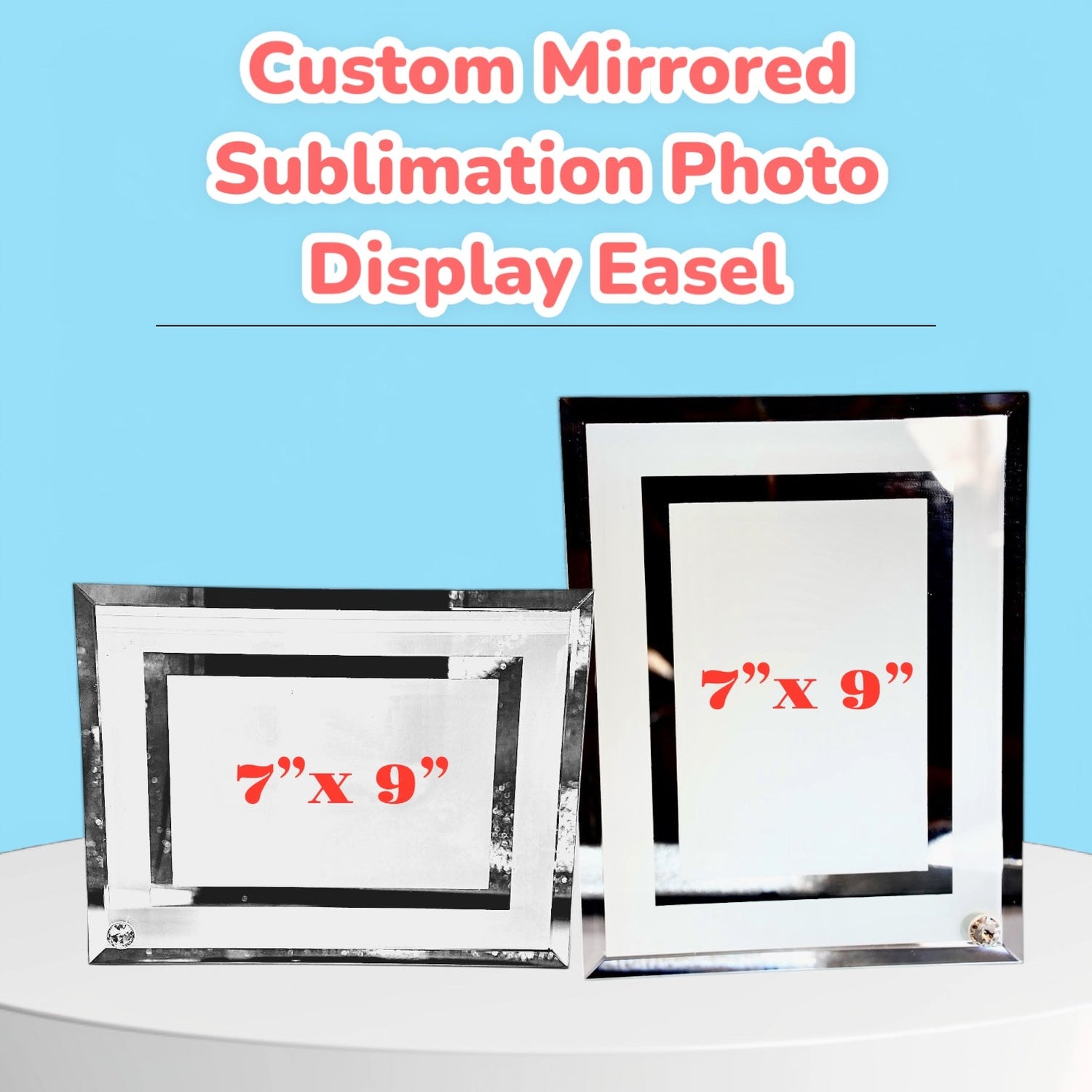 Custom Mirrored Sublimation Photo Display Easel